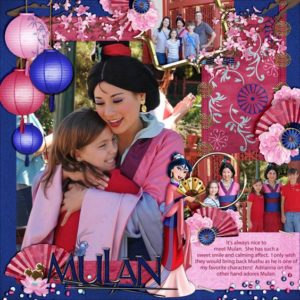 disney scrapbook layout princess mulan