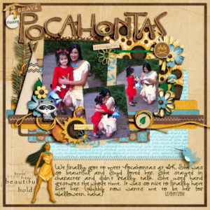 disney scrapbook layout princess pocahontas