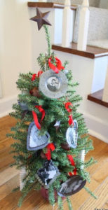 photo christmas tree ornament tin