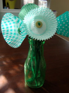 St Patricks Green Paper Flowers Craft