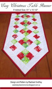 free quilting patter tabler runner topper christmas
