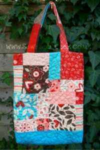 Pinwheel Patchwork Bag Pattern Scrappy Quilt Tote Bag Pattern 