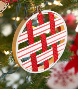 christmas ornament, ribbon