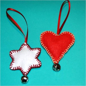 heart and snowflake ornament, easy christmas ornament to make