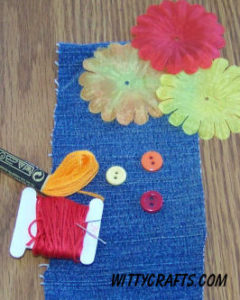 teen sewing crafts flower thread buttons