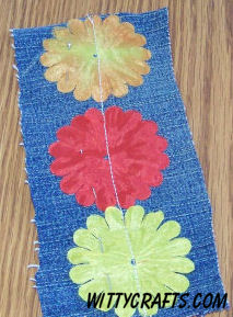 basic stitch teen sewing crafts flower bookmark
