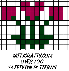 safety pin patterns seed beads roses