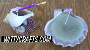 pour the wax sea shell craft