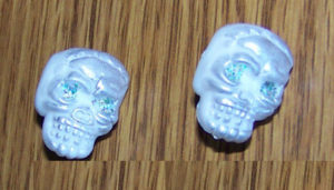 make skull earrings variations halloween crafts