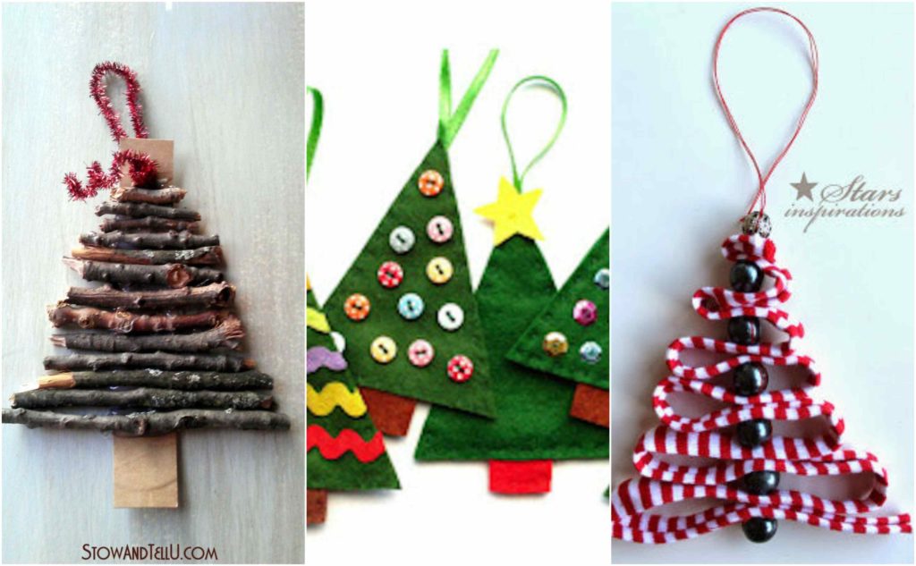 Easy to Make Christmas Tree Shaped Ornaments | WittyCrafts.com