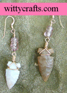 make arrowhead bead earrings