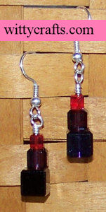 make bead earrings, cubed beades, earrings project, tutorial