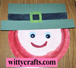 leprechaun face, paper plate craft