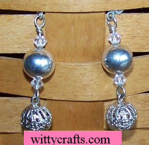 silver beaded earrings to make