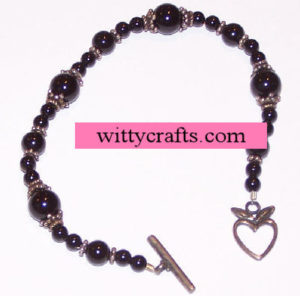 Black Onyx and Bali Beaded Bracelet