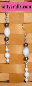 beaded earrings tutorial, hematite bead earrings