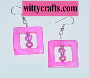 beaded earrings tutorial, square earrings