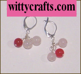 rose quartz beaded earrings tutorial