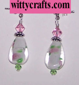 lampwork beads earrings to make