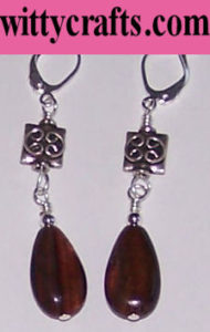 make tiger eye bead earrings tutorial