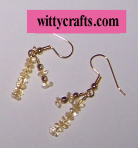 make citrine beaded earrings