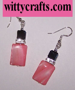 beaded earrings tutorial pink
