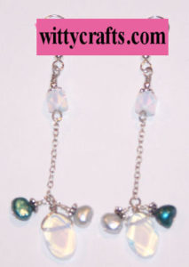 bead and chain earrings tutorial