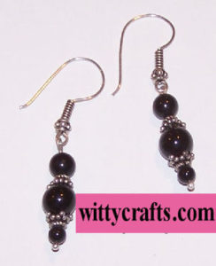 make black onyx bead earrings