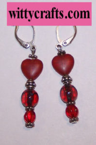 make heart bead earrings