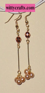 make beaded pearl earrings