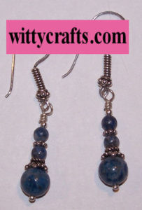 denim lapis beaded earrings to make