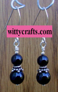 black onyx beaded earrings tutorial