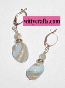 make mother of pearl beaded earrings