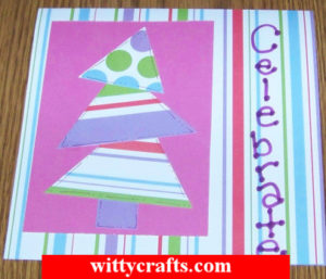 funky christmas tree craft, card making