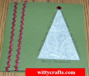 simple christmas card making, christmas tree