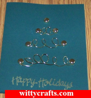 wired christmas tree card, making cards