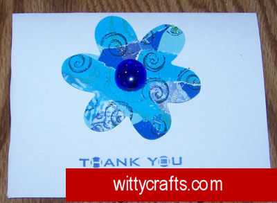 flower thank you card, card making ideas, serendipity