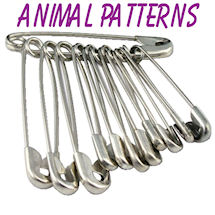 safety pin patterns seed bead animals