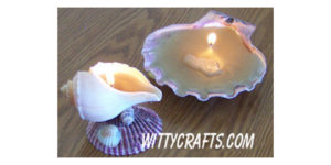 sea shell candle craft for teens