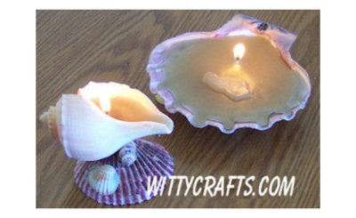 sea shell candle craft for teens