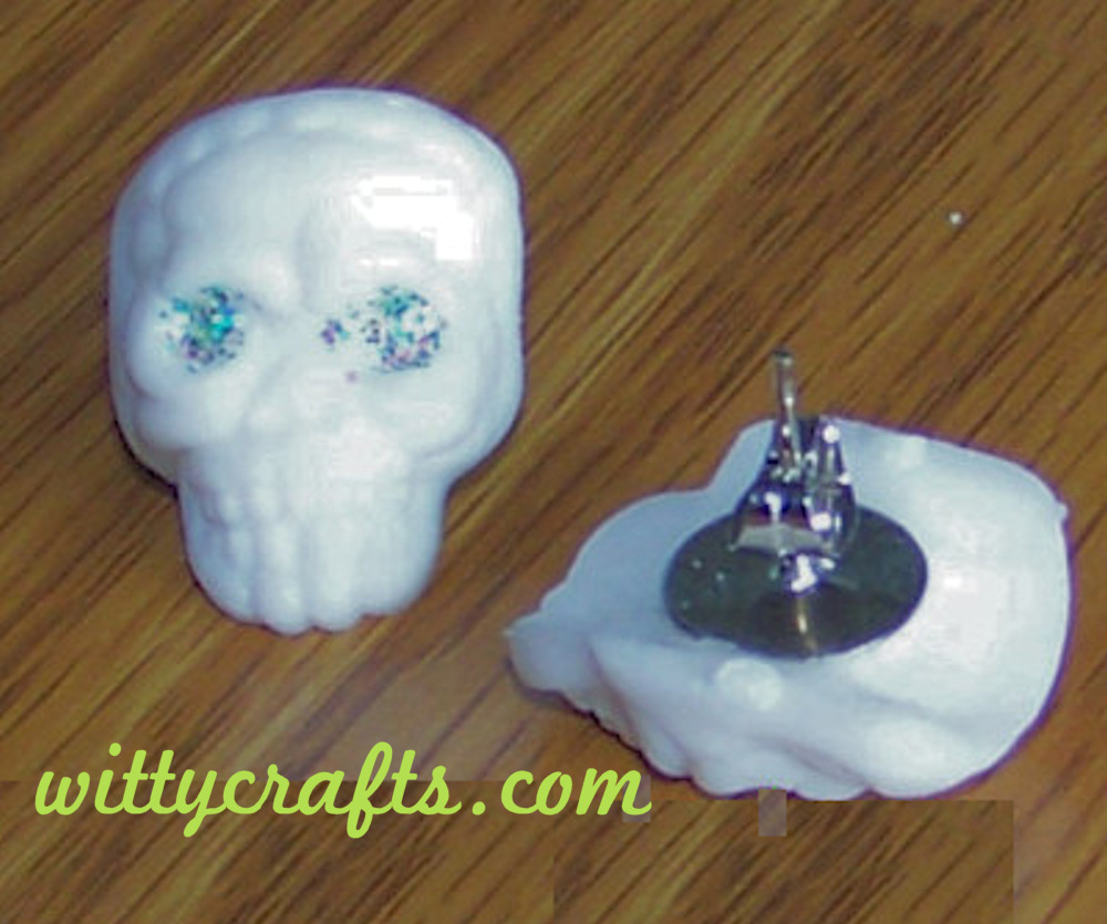 make skull earrings halloween teen crafts