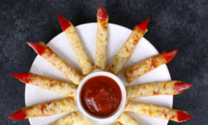 finger pizza, halloween recipe