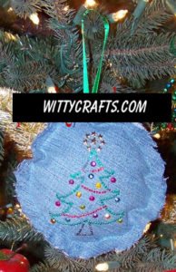 blue jean christmas ornament to make