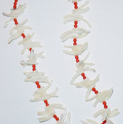 mother of peral and coral necklace tutorial project