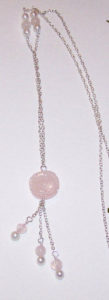 rosequartz necklace tutorial