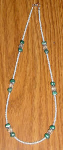 aquamarine beaded necklace tutorial