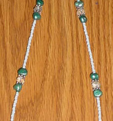 aquamarine beaded necklace tutorial