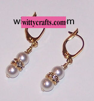 pearl and gold bridal earrings to make
