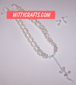 bridal necklace chocker pearl crystal to make