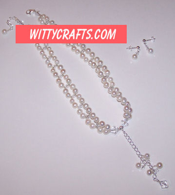 bridal necklace chocker pearl crystal to make